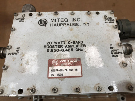 Miteq 20w c - band Booster Amplifier PA - 6G - 20 - 20W - NN - KLR Automation