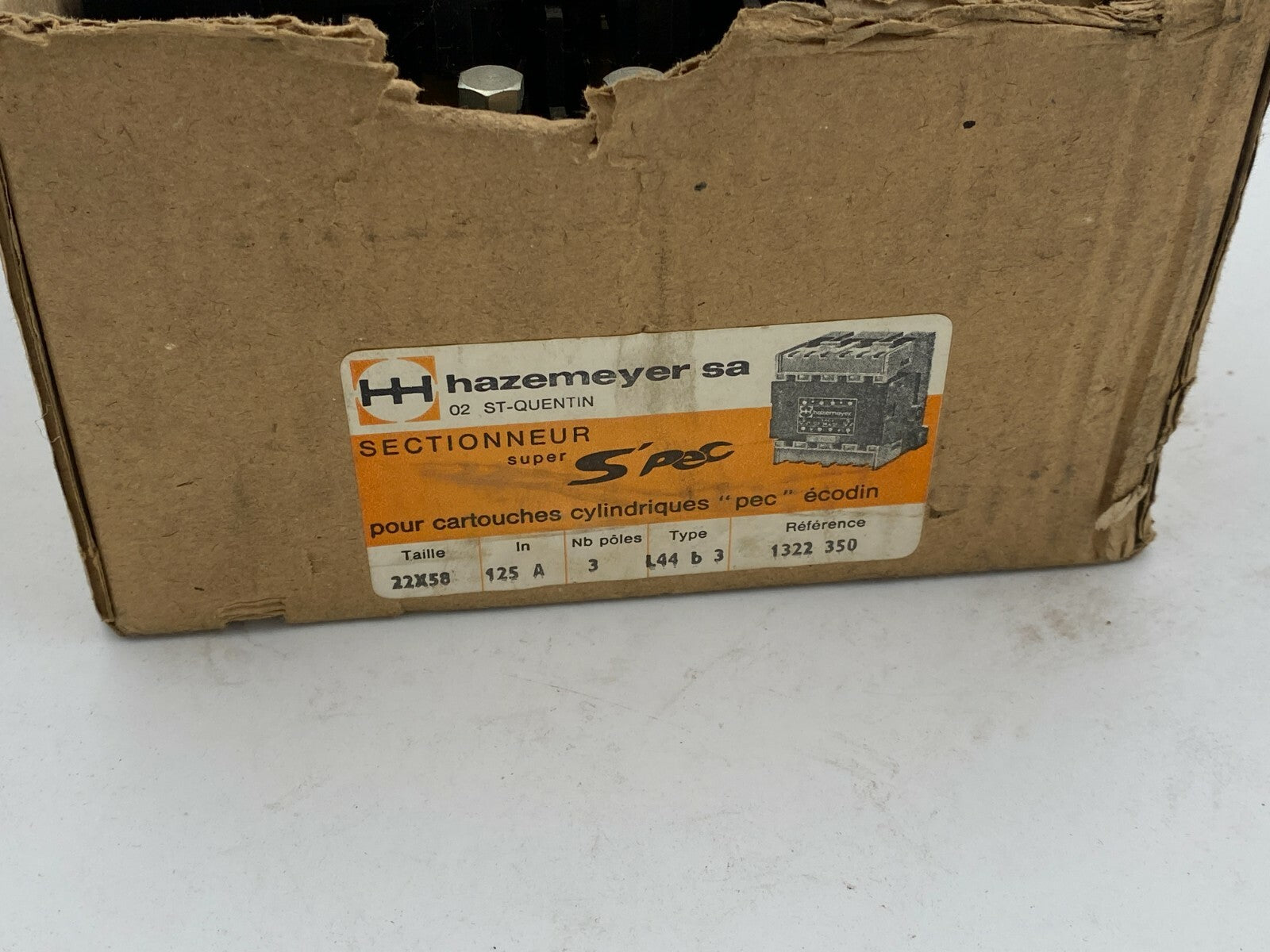 Hazemeyer s'pec Sectionneur 1322 350 - KLR Automation