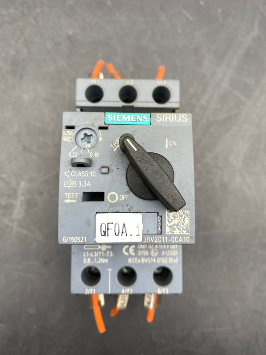 SIEMENS 3RV2011-0CA10 MOTOR BREAKER