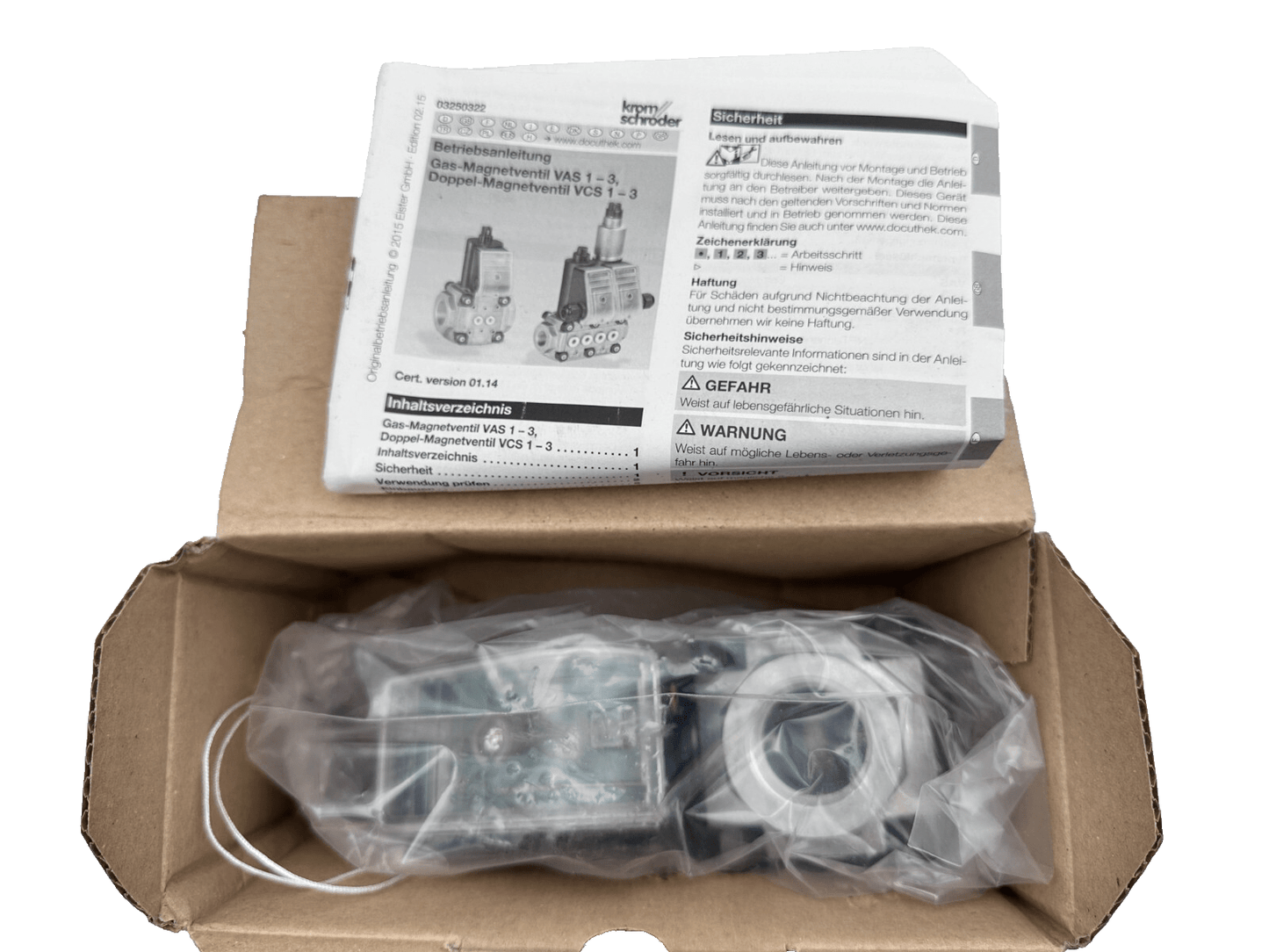 KROM SCHRODER VAS125R/NQ 88000015 GAS SOLEINOID VALVE - KLR Automation