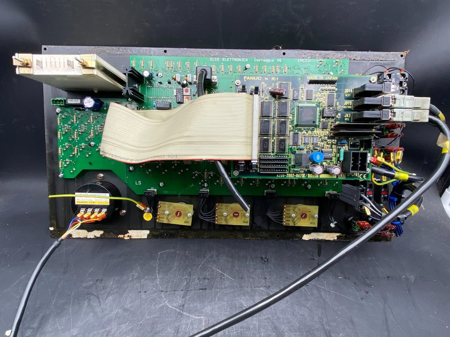 FANUC Control panel A860 - 0202 - T001 Board +. 2 x A20B - 2002 - 0470/08B - KLR Automation