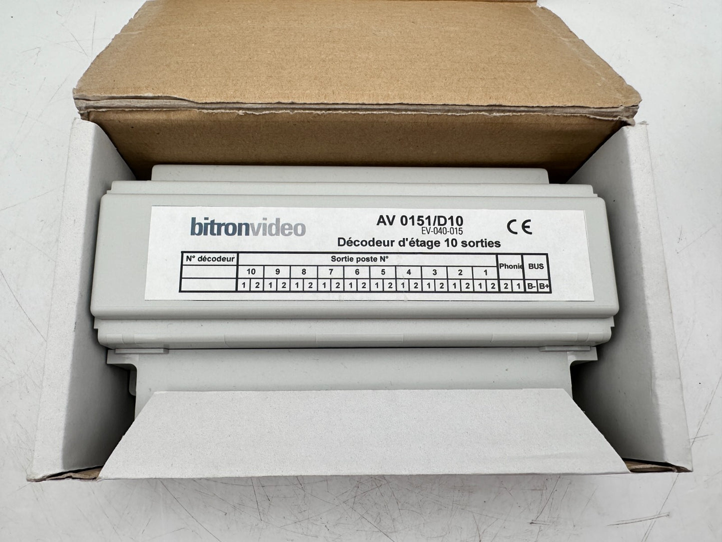 URMET AV0151/D10 BITRONVIDEO EV-040-015 DECODEUR D'ETAGE 10 VOIES