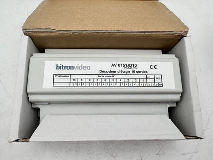 URMET AV0151/D10 BITRONVIDEO EV-040-015 DECODEUR D'ETAGE 10 VOIES