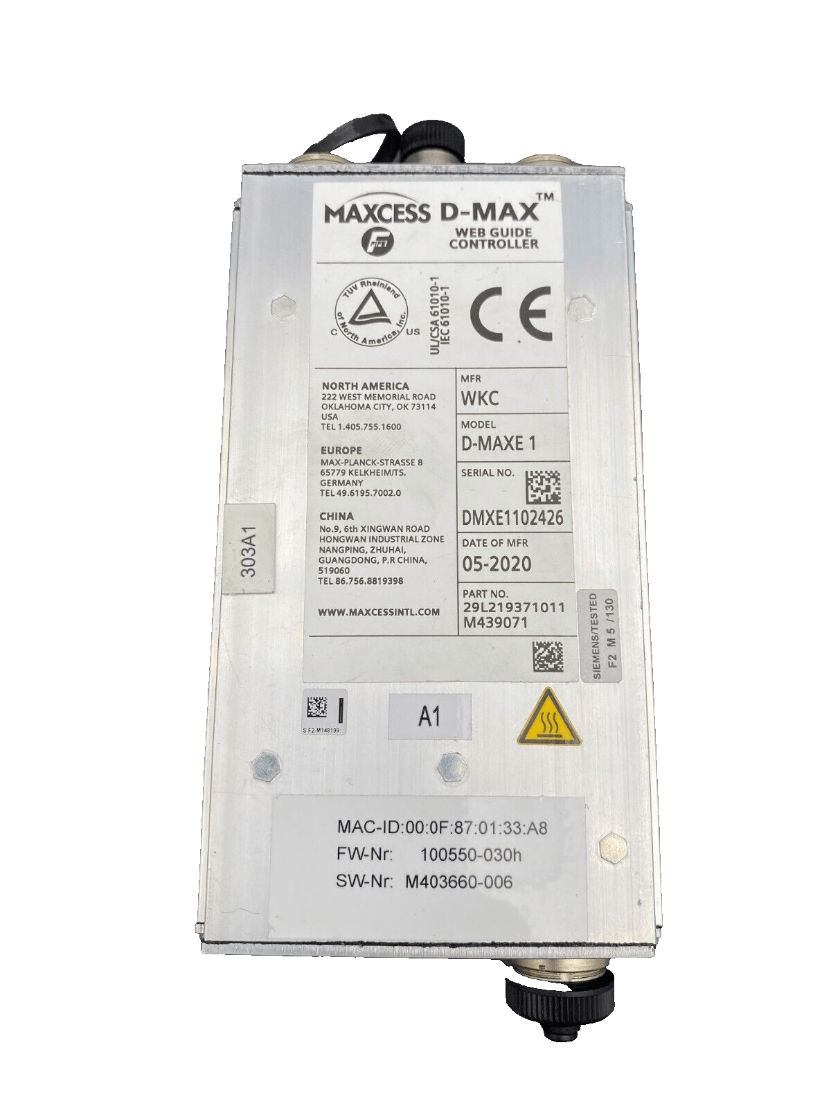 MAXCESS FIFE D - MAX 1 DMXE1102426 29L219371011M439071 SYSTEME DE GUIDAGE - KLR Automation