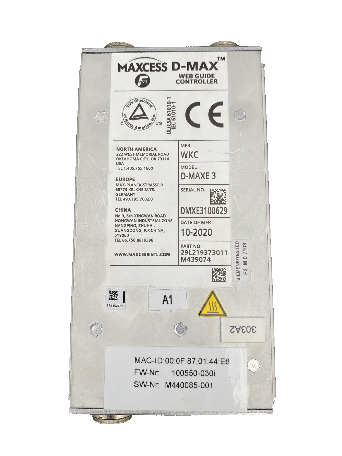MAXCESS FIFE D - MAX 3 DMXE3100629 SYSTEME DE GUIDAGE - KLR Automation
