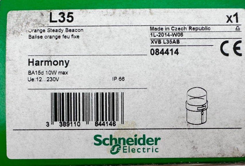 SCHNEIDER ELECTRIC XVB L34 BALISE ROUGE FIXE + XVB L35 BALISE ORANGE FIXE