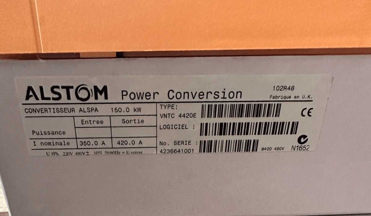 ALSTOM ALSPA VNTC4420E CONVERTISSEUR 150 kW - KLR Automation
