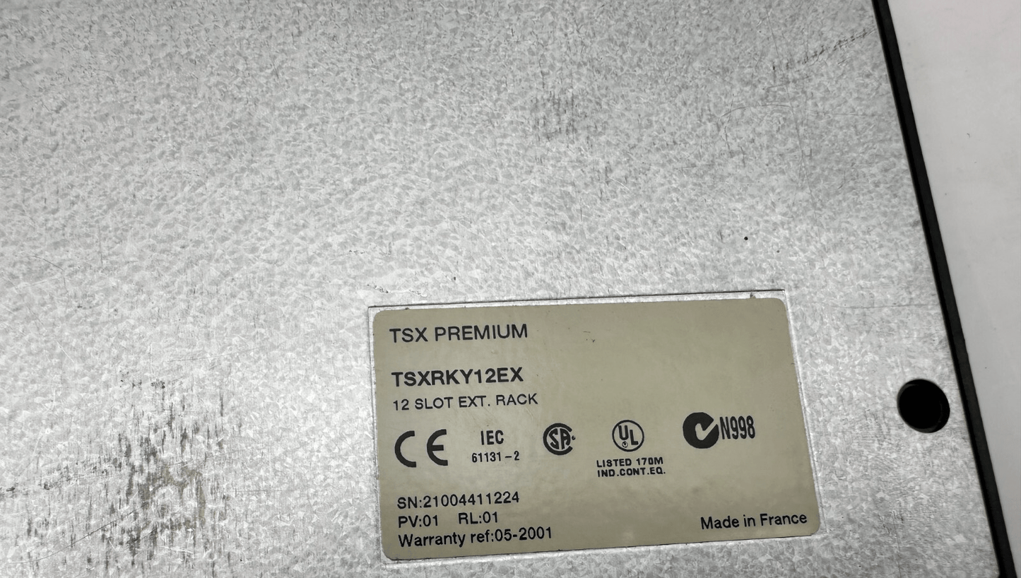 SCHNEIDER ELECTRIC TSXRKY12EX 12 SLOT EXT RACK PV 01 RL 01 - KLR Automation
