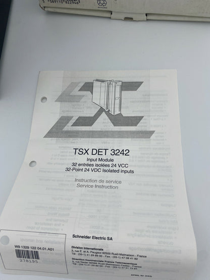 TELEMECANIQUE TSX DET 3242 Carte 32 entrees isolees 24VDC Schneider 