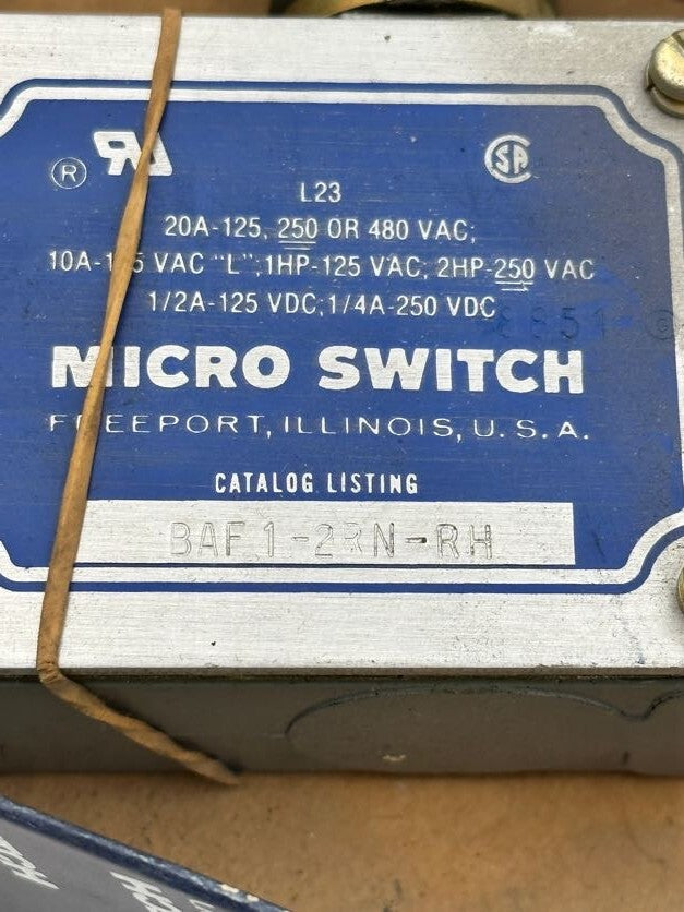 MICRO SWITCH L23 BAF1-2RN-RH INTERRUPTEUR FIN DE COURSE