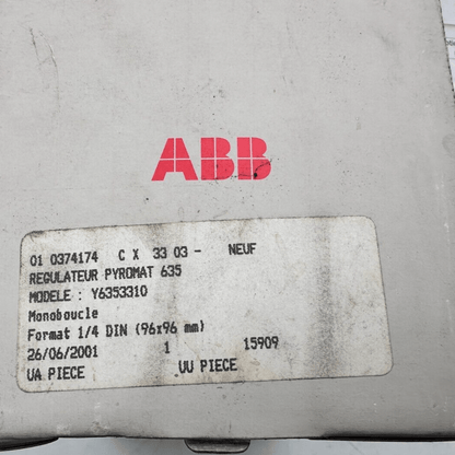 ABB AUTOMATION Y.PYR.635.3310 PYROMAT 635 REGULATEUR MONOBOUCLE MULTIFONCTIONS - KLR Automation