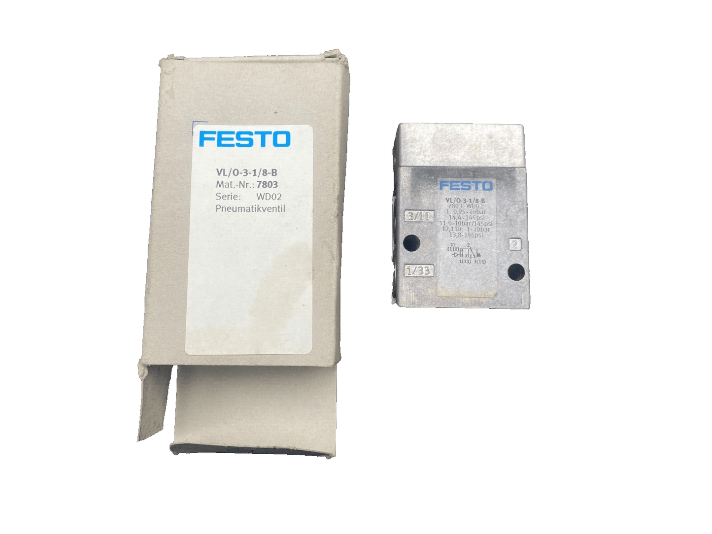 FESTO VL/0 - 3 - 1/8 - B 7803 WD02 VANNE PNEUMATIQUE x1pc - KLR Automation