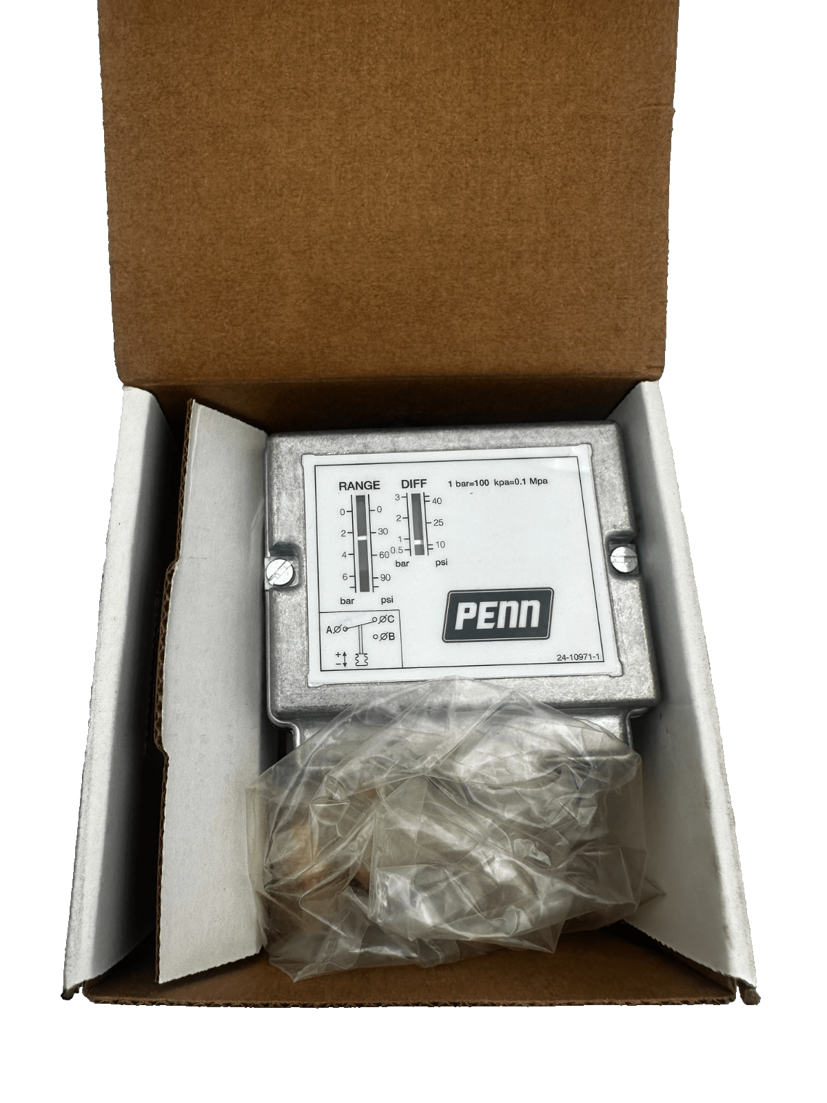 PENN P77AAA - 9300 PRESSURE CONTROL RANGE 0.5/7 BAR x1pc - KLR Automation