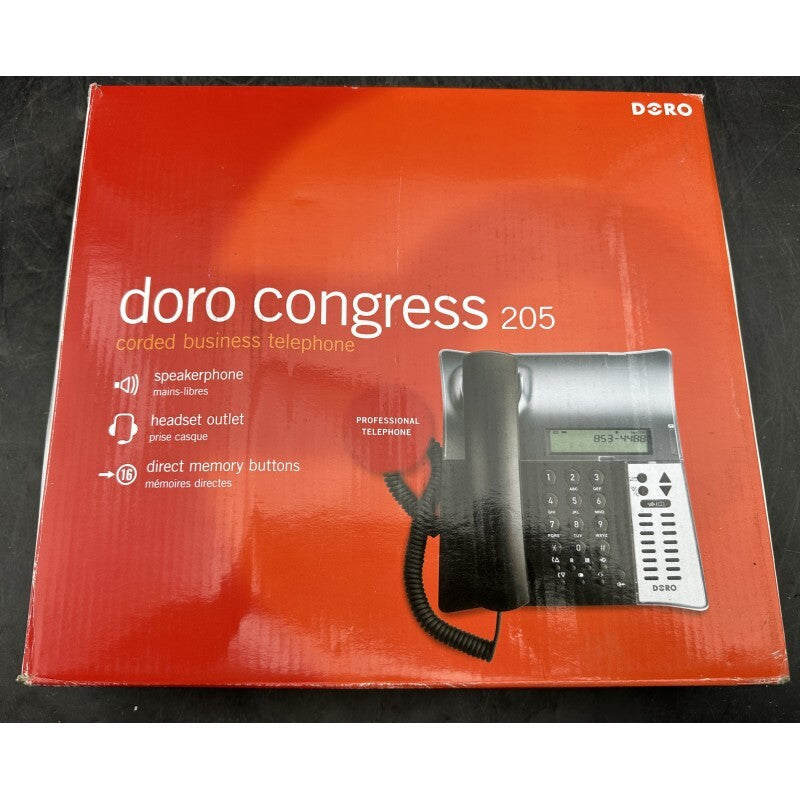 DORO CONGRESS 205 ES/FR/IT/NL/PL BLACK