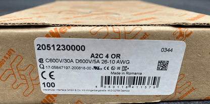 WEIDMULLER 2051230000 BLOC DE JONCTION DE PASSAGE A2C 4 OR x100pc - KLR Automation
