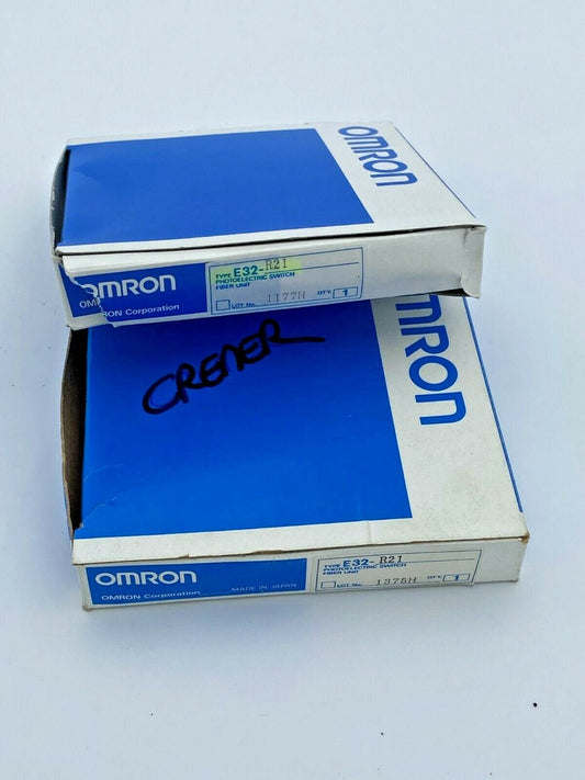 2 pc x E32 - R21 2M Omron Fiber optic - KLR Automation