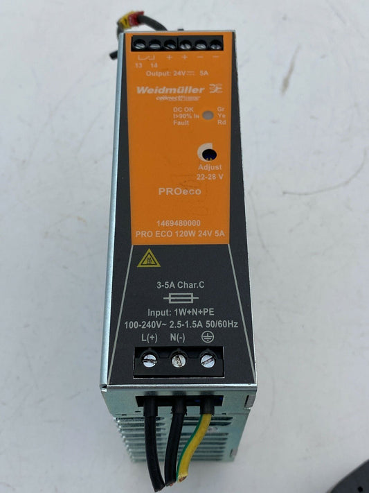 switching Weidmuller PRO ECO 120W 24VDC 5A 1469480000 - KLR Automation