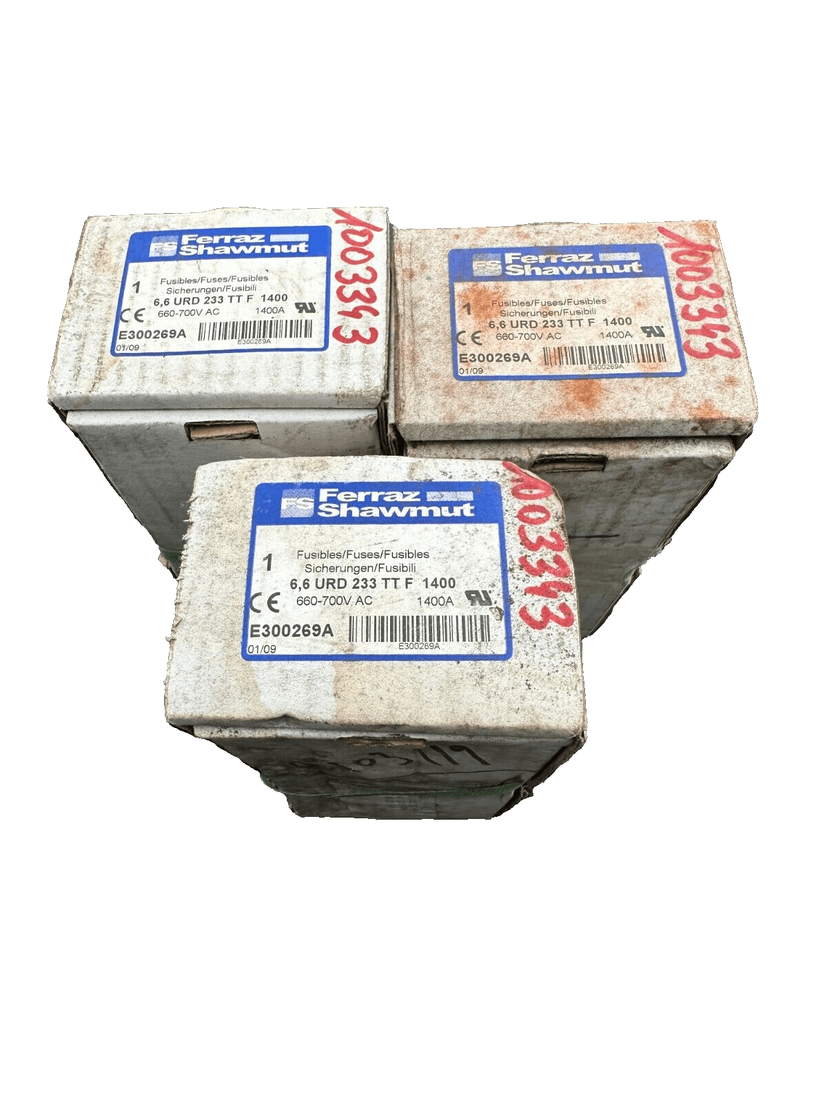 FERRAZ SHAWMUT E300269A 6,6 URD 233 TT F 1400 FUSIBLES 660 - 700V AC x1pc - KLR Automation