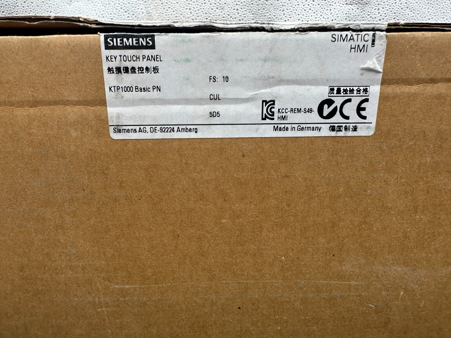 SIEMENS 6AV6647 - 0AF11 - 3AX0 KTP1000 BASIC PN KEY TOUCH PANEL - KLR Automation