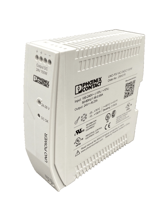 PHOENIX CONTACT 2904376 UNO - PS/1AC/24DC/150W UNO POWER ALIMENTATION - KLR Automation