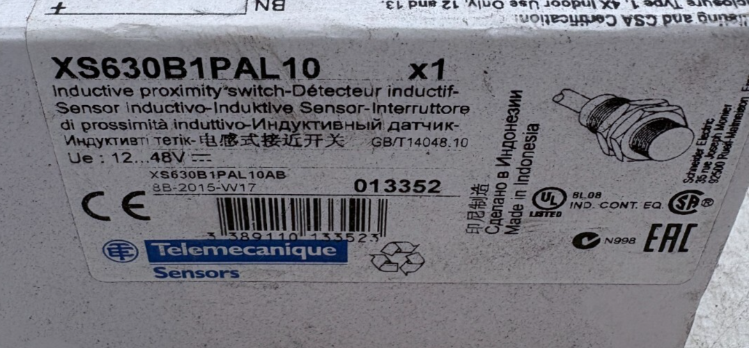 TELEMECANIQUE XS630B1PAL10 013352 DETECTEUR x1