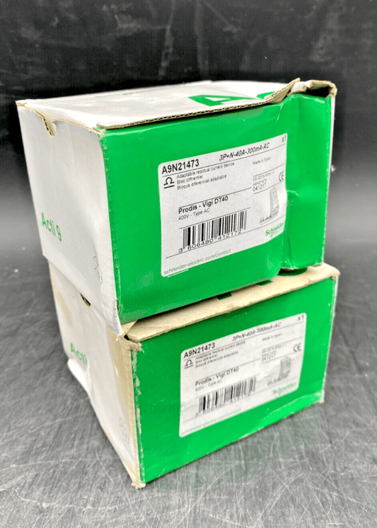 NEW SCHNEIDER ELECTRIC A9N21473 PRODIS VIGI DT40 3P+N - 40A - 300mA - AC ADAPTABLE RES - KLR Automation