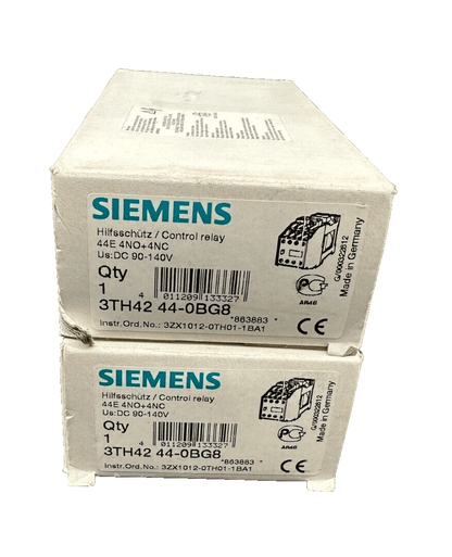 SIEMENS 3TH4244 - 0BG8 CONTROL RELAY x2pc - KLR Automation
