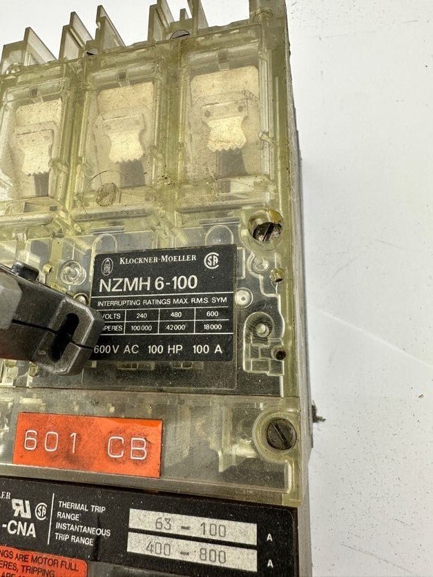 1pc x KLOCKNER - MOELLER ZM6 - 100 - CNA NZMH 6 - 100 - KLR Automation