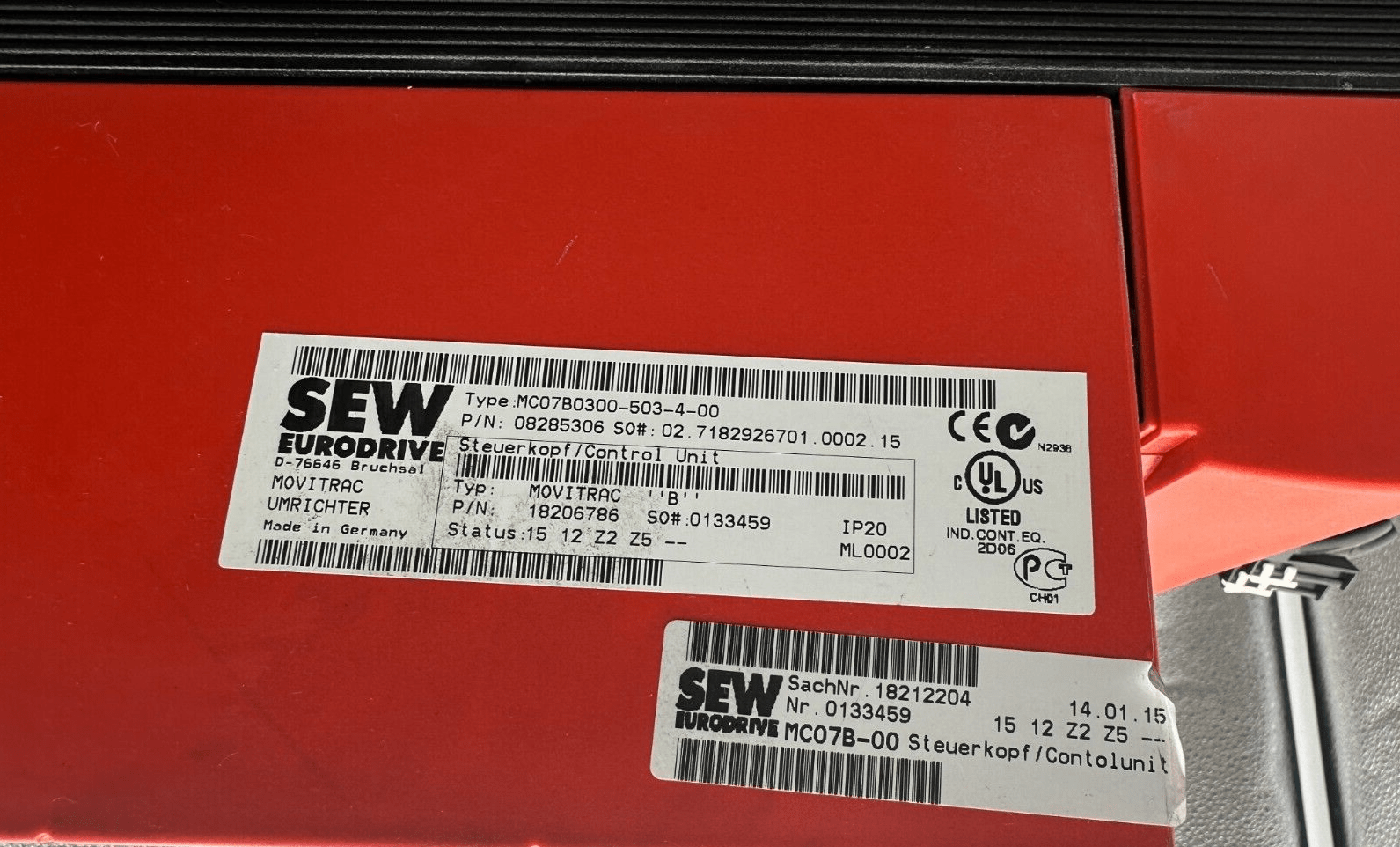 SEW EURODRIVE MOVITRAC MC07B0300 - 503 - 4 - 00 08285306 SO - KLR Automation
