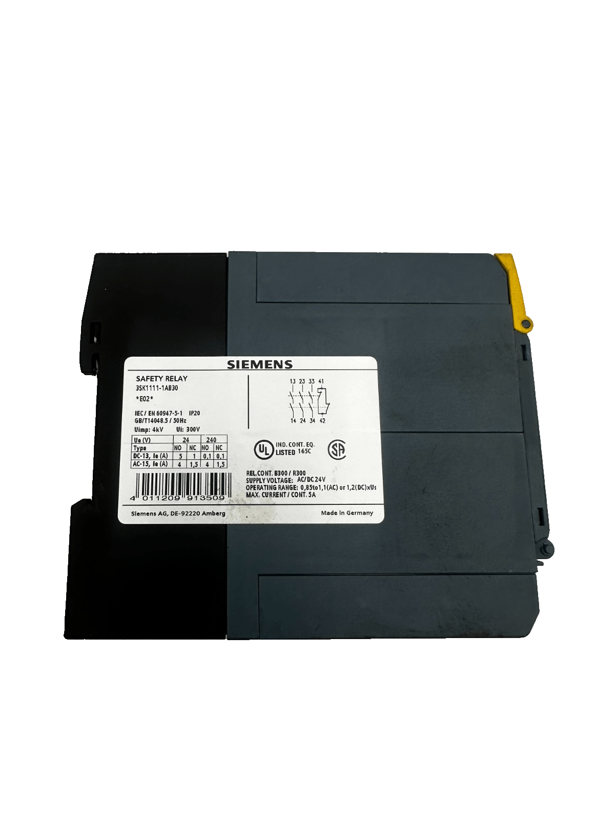 SIEMENS 3SK1111 - 1AB30 SAFETY RELAY x1pc - KLR Automation