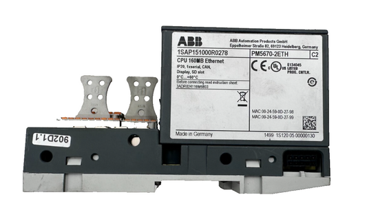 ABB PM5670 1SAP151000R0278 CPU 160MB ETHERNET + TB5620-2ETH + TA524 + CM579