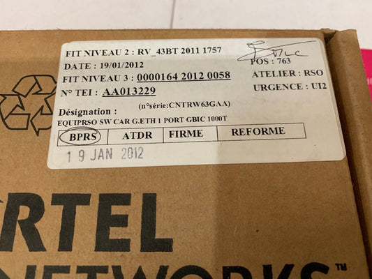 Nortel optical AA1419042 74740-0005 1000Base-T SMLXCG02LN 