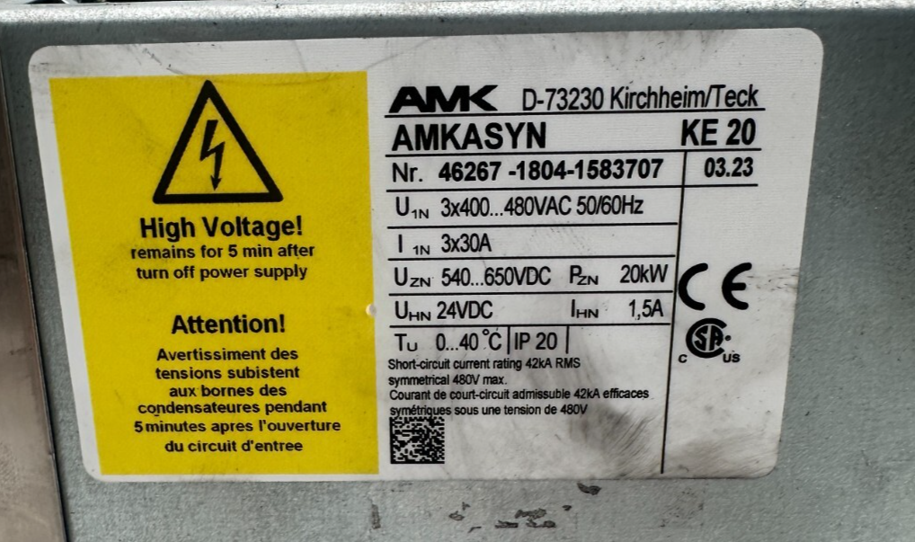 AMK AMKASYN KE 20 20kW VERSION 03.23 ALIMENTATION COMPACTE