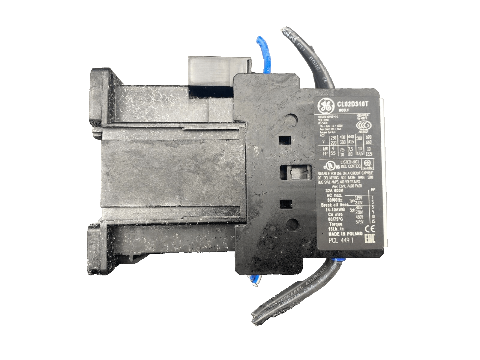 GENERAL ELECTRIC CL02D310T x2pc + CL01D310T CONTACTOR x4pc - KLR Automation