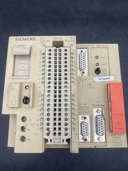SIEMENS SIMATIC S5 - 95U 6ES5095 - 8MA02 + 6ES5375 - 1LA15 CENTRAL UNIT - KLR Automation