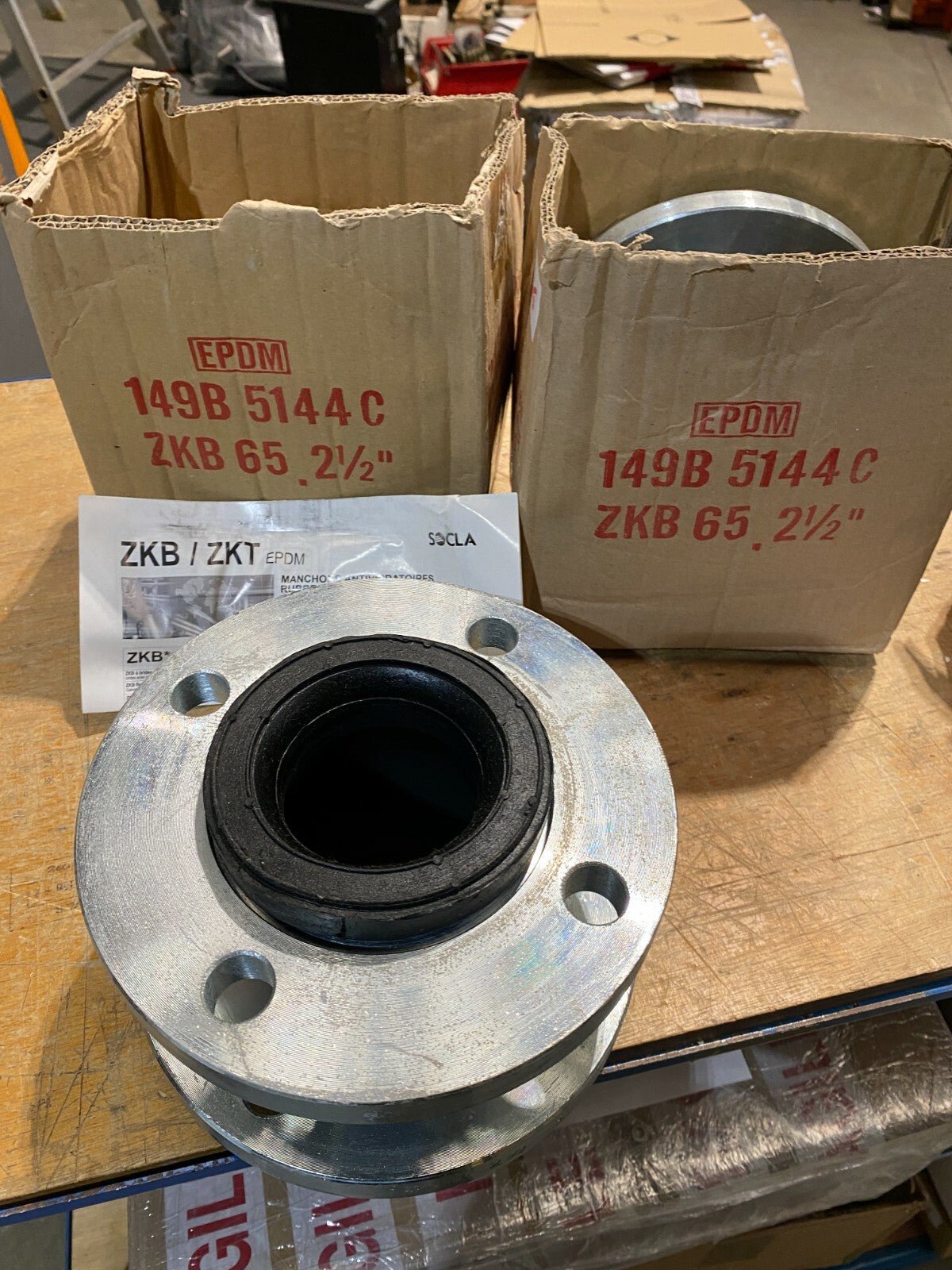 1pc x Socla MANCHON ANTIVIBRATOIRE ZKB EPDM À BRIDES DN65 149B5144C - KLR Automation