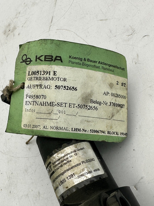 KBA Gleichstrom getriebemotor Gear Motor Gleichstromgetriebemotor L0051391E - KLR Automation