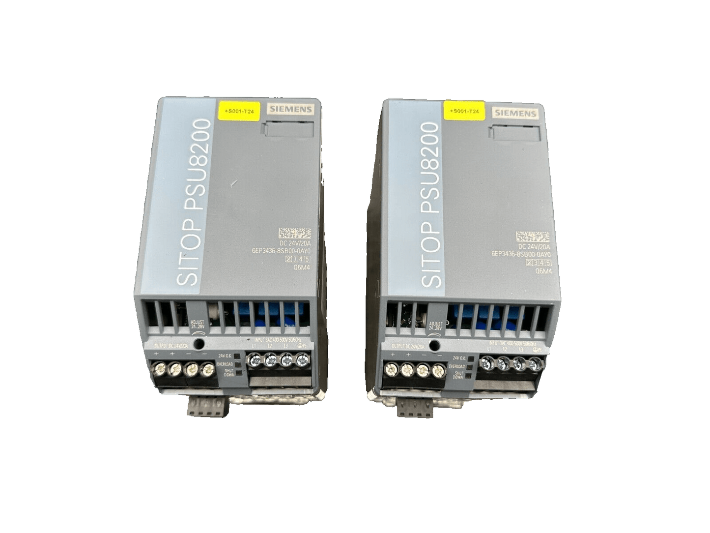 SIEMENS 6EP3436 - 8SB00 - 0AY0 DC 24V/20A SITOP PSU8200 POWER SUPPLY x2pc - KLR Automation