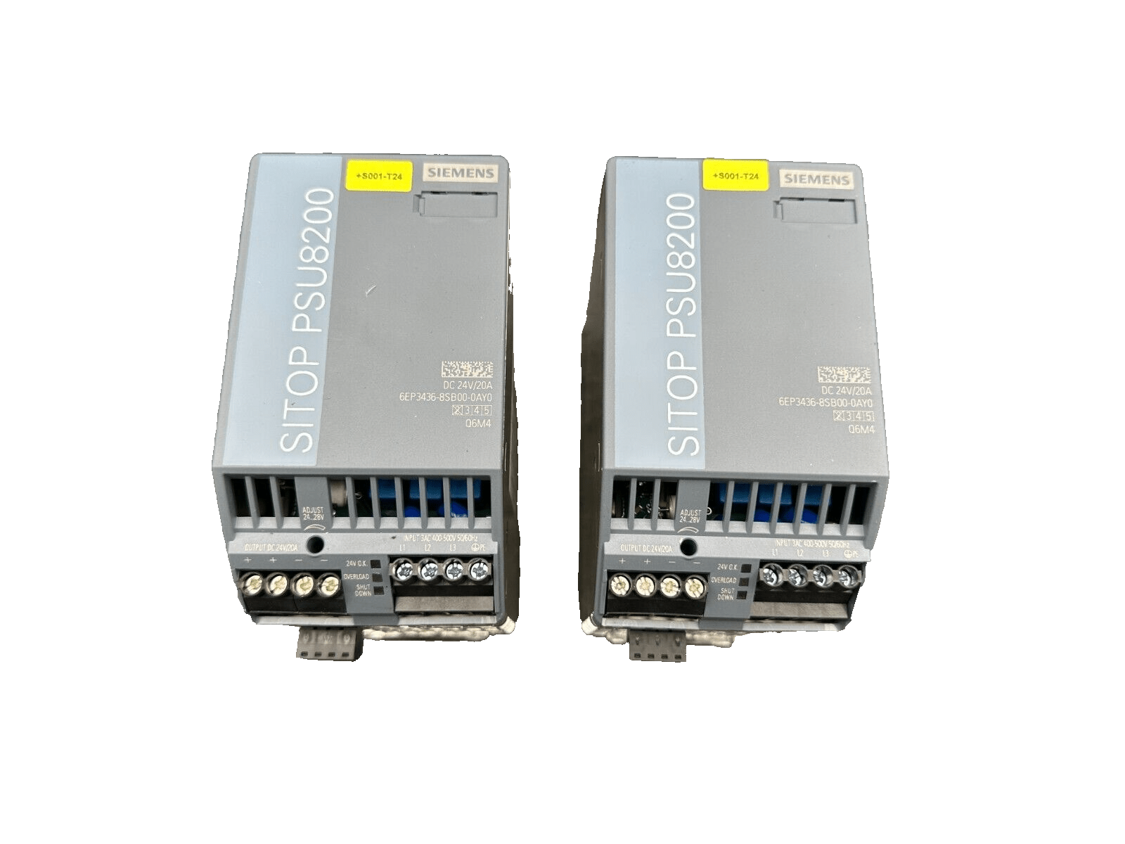 SIEMENS 6EP3436 - 8SB00 - 0AY0 DC 24V/20A SITOP PSU8200 POWER SUPPLY x2pc - KLR Automation