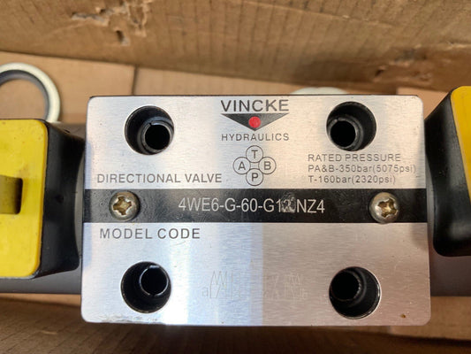 Vincke 4WE6 - G - 60 - G12NZ4 Distributeur Hydraulique Electrovalve - KLR Automation