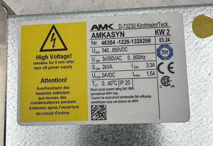 AMK AMKASYN KW2 SERVO DRIVER + KW - R03  - KLR Automation