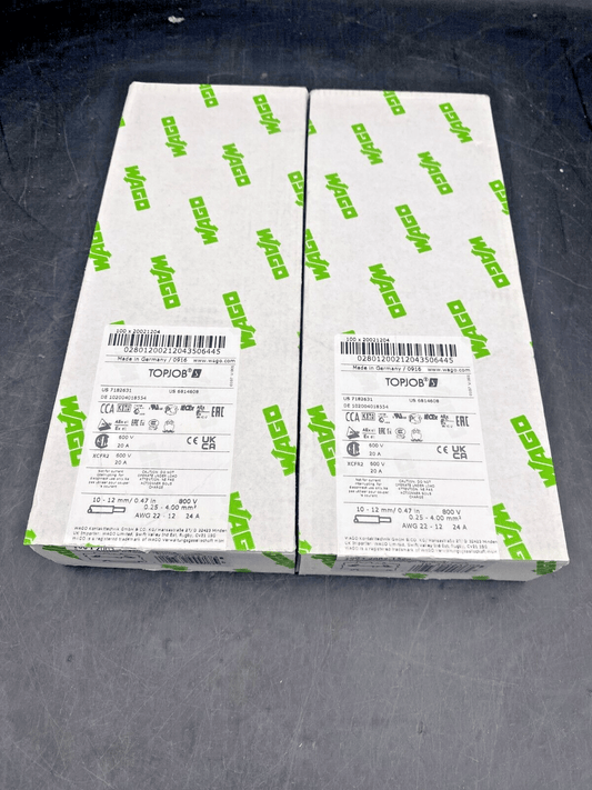 1pc x 100 WAGO 2002 - 1204 BORNE DE PASSAGE POUR 2 CONDUCTEURS - KLR Automation