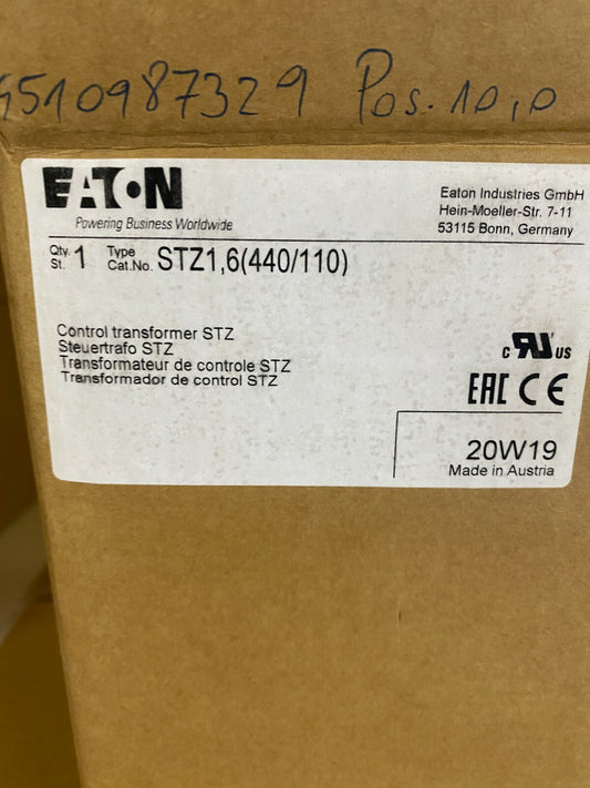 STZ1,6 440/110 EATON ELECTRIC Control transformer 1.6kVA 3,85A 477176/1 - KLR Automation