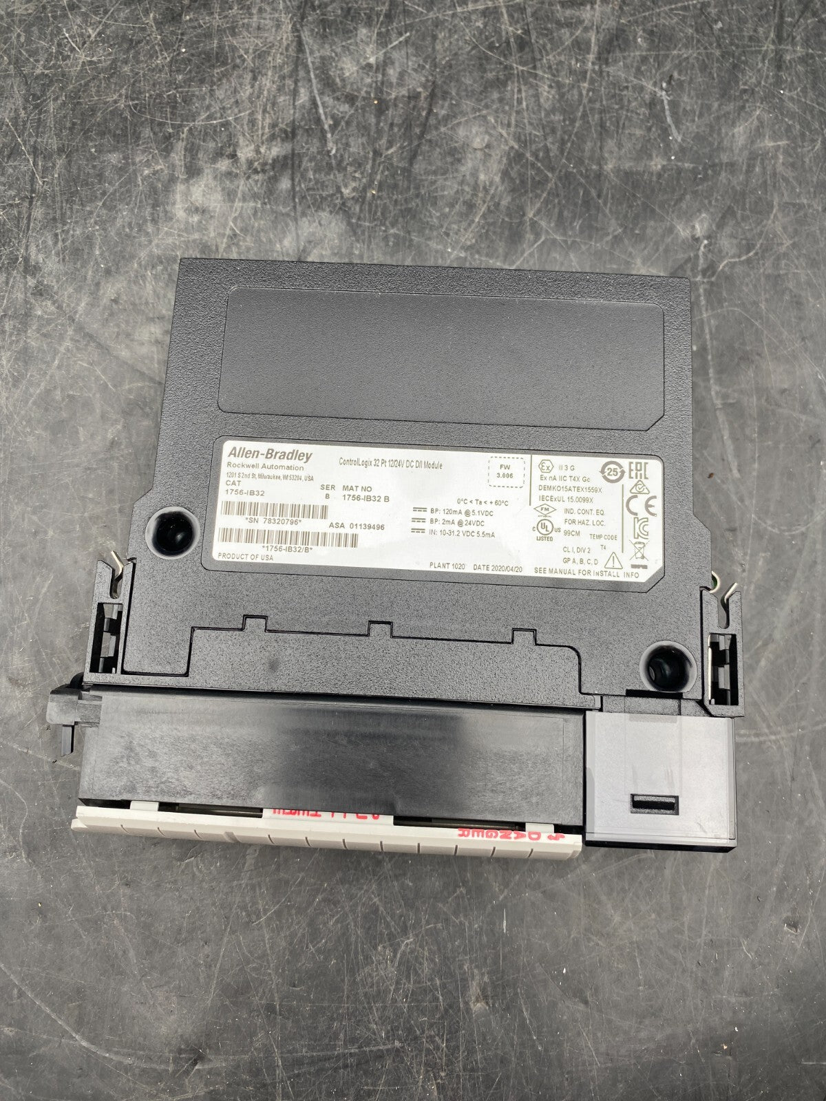 ALLEN - BRADLEY ContolLogix 32 Pt D/I Module 1756 - IB32 - KLR Automation