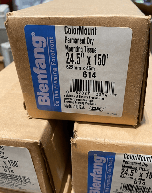 BIENFANG 614 COLORMOUNT PERMANENT DRY MOUNTING TISSUE 24.5"x150' 622mmx46m x1pc - KLR Automation
