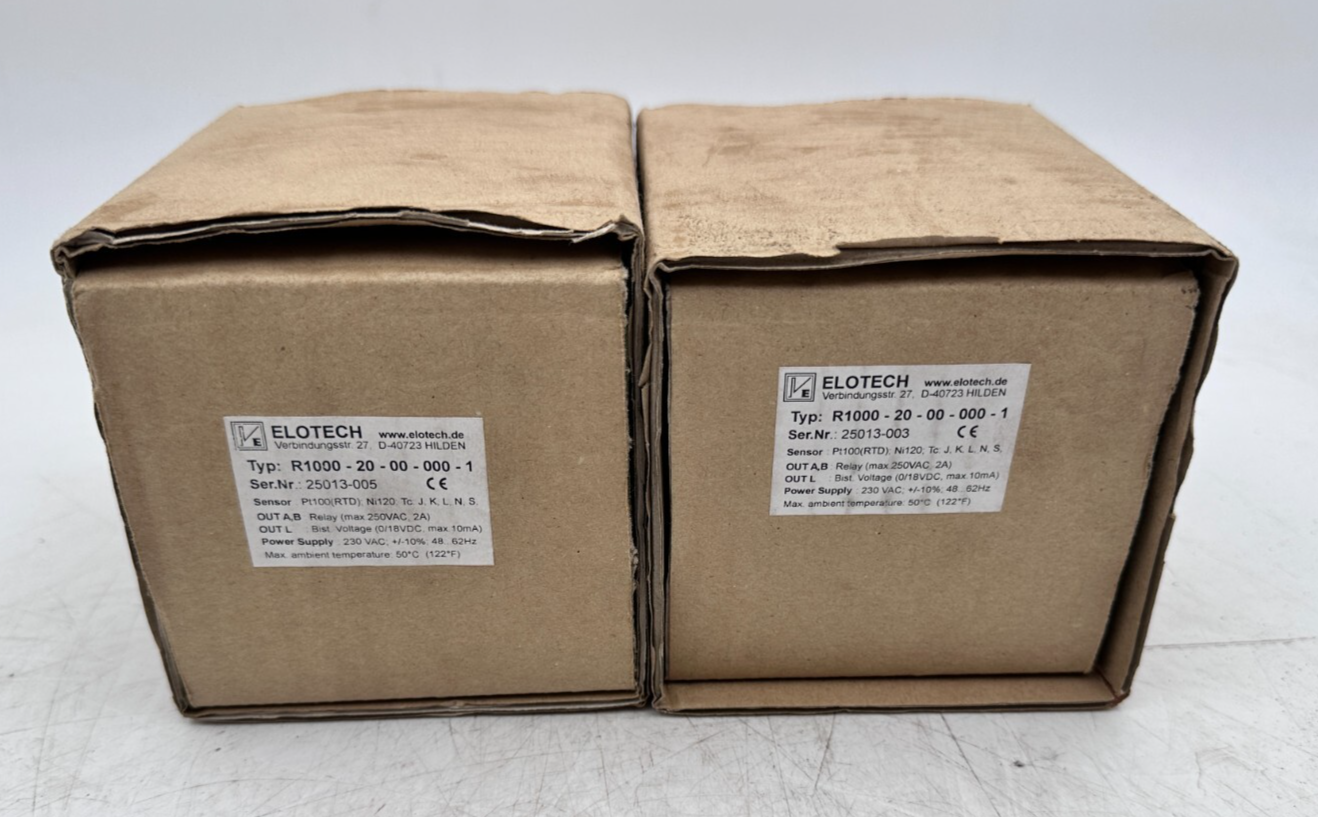 ELOTECH R1000 R1000-20-00-000-1 CONTROLEUR DE TEMPERATURE x1pc