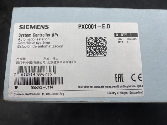 NEW SIEMENS PXC001-E.D SYSTEM CONTROLLER