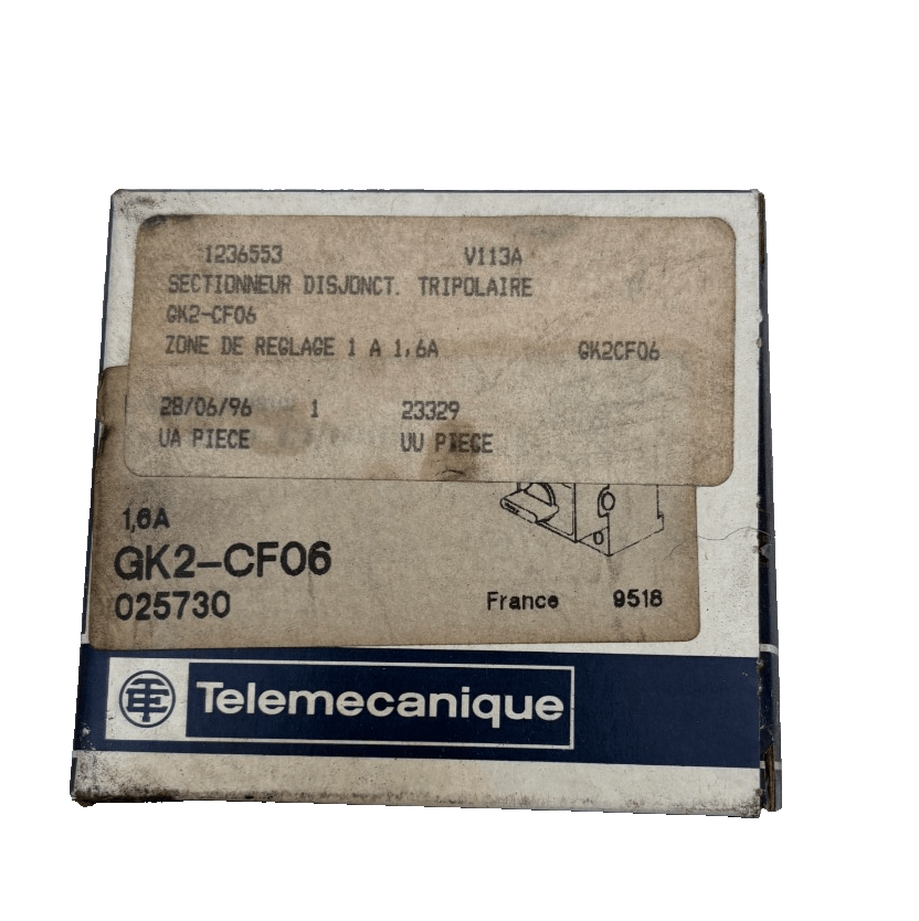 TELEMECANIQUE GK2 - CF06 025730 SECTIONNEUR DISJONCT x1 - KLR Automation