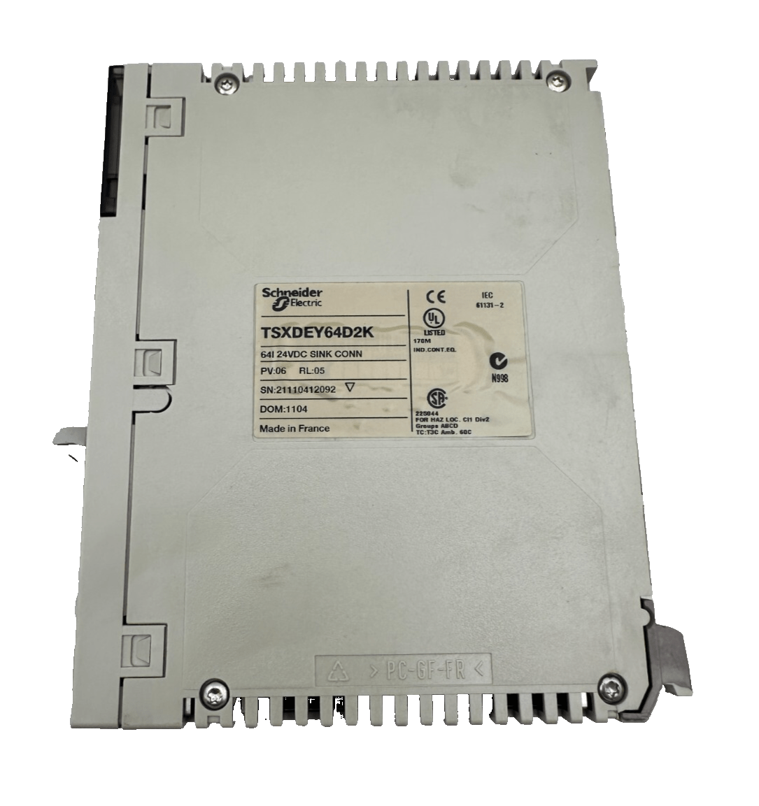 SCHNEIDER ELECTRIC TSXDEY64D2K 64I 24VDC SINK CONN - KLR Automation