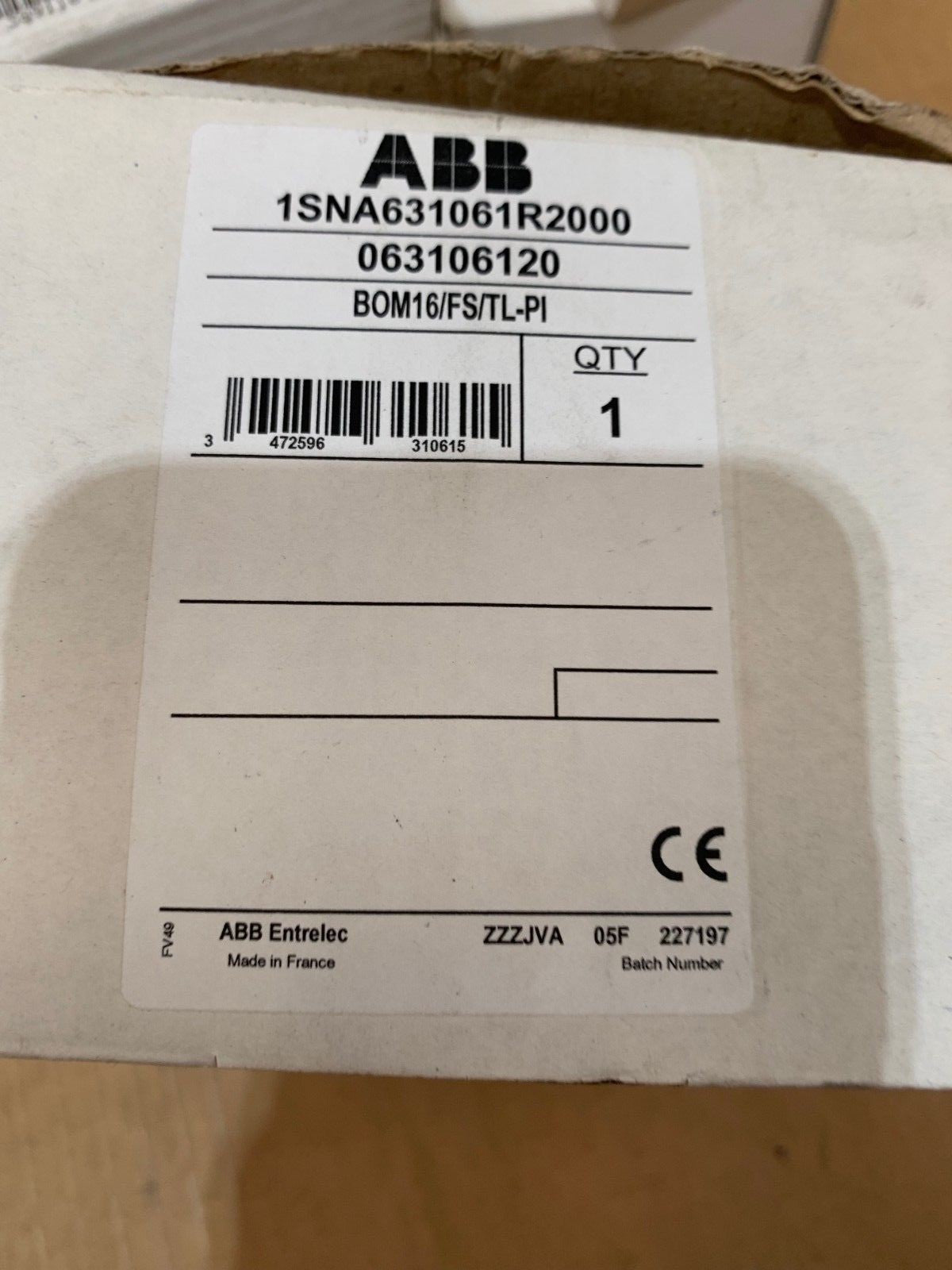 BOM 16/FS/TL - PI 1SNA631061R2000 ENTRELEC BOM - 16 / FS / TL - PI Interface Connexion - KLR Automation